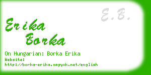 erika borka business card